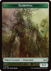 Elemental // Bird Double-Sided Token (9 // 5) [Duskmourn: House of Horror Commander]