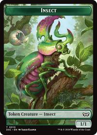 Insect (0010) // Manifest Double-Sided Token (10 // 18) [Duskmourn: House of Horror Commander]