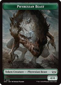 Phyrexian Beast // Manifest Double-Sided Token (15 // 18) [Duskmourn: House of Horror Commander]