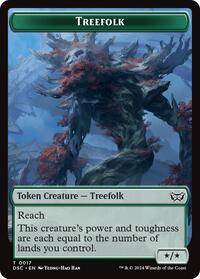 Treefolk // Spider Double-Sided Token (17 // 16) [Duskmourn: House of Horror Commander]