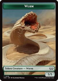Wurm (0018) // Fractal Double-Sided Token (18 // 20) [Duskmourn: House of Horror Commander]