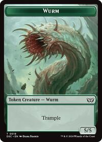 Wurm (0019) // Manifest Double-Sided Token (19 // 18) [Duskmourn: House of Horror Commander]