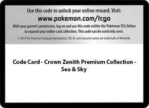 Code Card - Sea & Sky Premium Collection [Crown Zenith]
