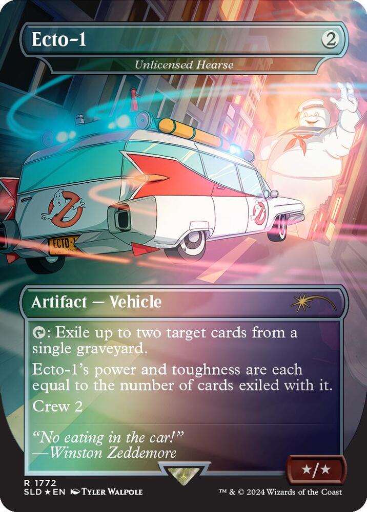 Ecto-1 - Unlicensed Hearse (Rainbow Foil) (1772) [Secret Lair Drop]
