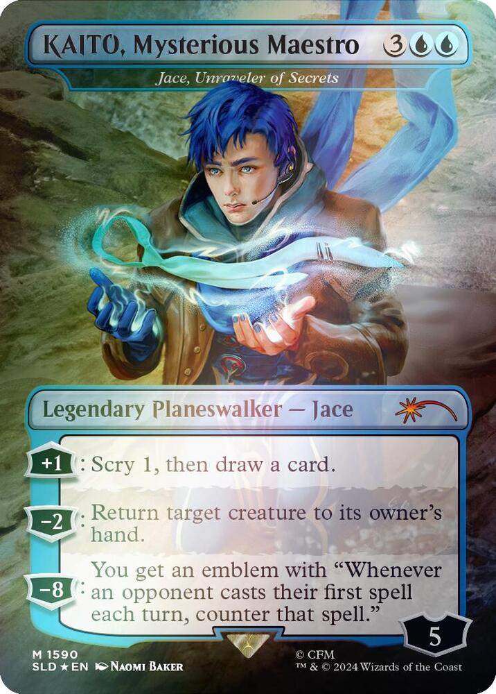 KAITO, Mysterious Maestro - Jace, Unraveler of Secrets (Rainbow Foil) (1590) [Secret Lair Drop]
