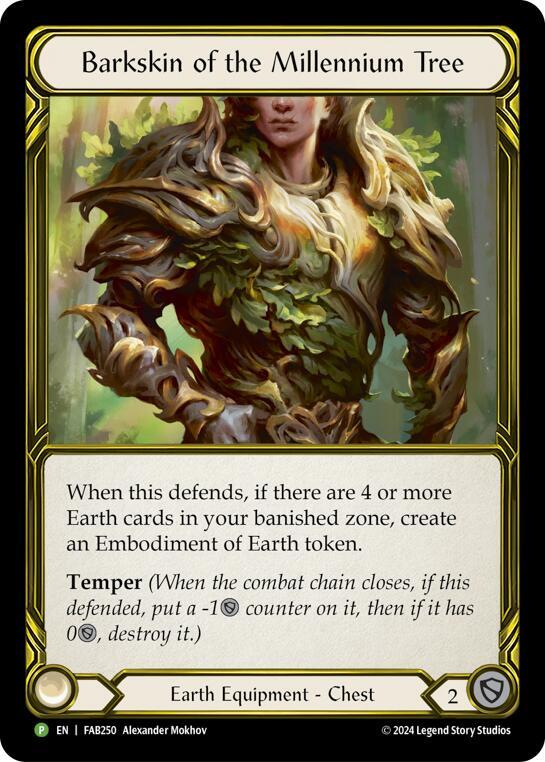 Barkskin of the Millennium Tree (Golden) - FAB250 [Flesh and Blood Promo Cards]
