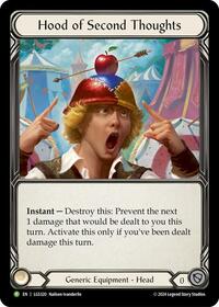 Hood of Second Thoughts - LGS320 (LGS320) [Flesh and Blood Promo Cards]
