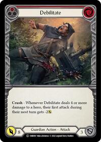 Debilitate (Red) (1HB009) [Historic Pack 1 Blitz Deck Bravo]