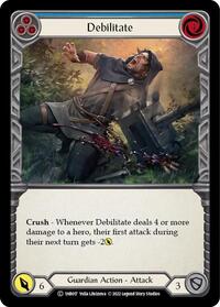 Debilitate (Blue) (1HB017) [Historic Pack 1 Blitz Deck Bravo]