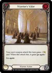 Warrior's Valor (Red) (1HT014) [Historic Pack 1 Blitz Deck Dorinthea]