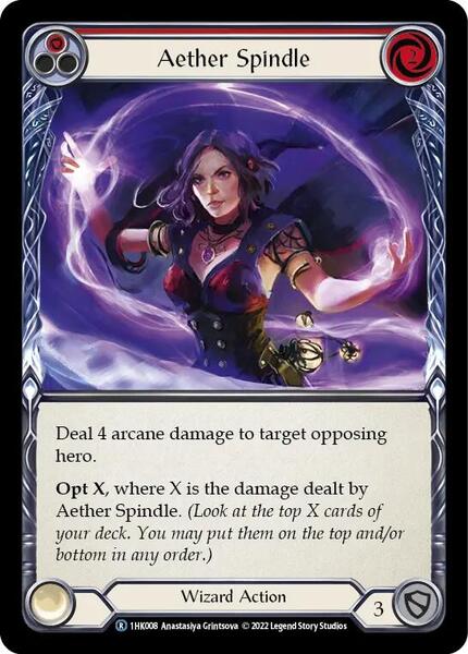 Aether Spindle (Red) (1HK008) [Historic Pack 1 Blitz Deck Kano]