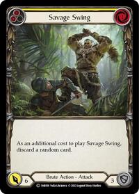 Savage Swing (Yellow) (1HR018) [Historic Pack 1 Blitz Deck Rhinar]