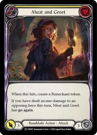 Meat and Greet (Yellow) (1HV017) [Historic Pack 1 Blitz Deck Viserai]