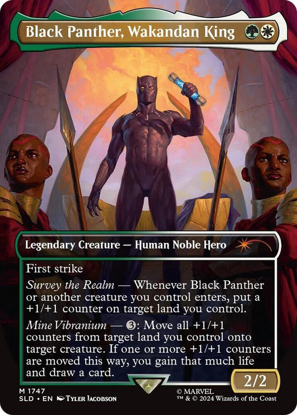 Black Panther, Wakandan King (Rainbow Foil) (1747) [Secret Lair Drop]