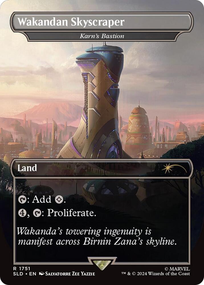 Wakandan Skyscraper - Karn's Bastion (Rainbow Foil) (1751) [Secret Lair Drop]