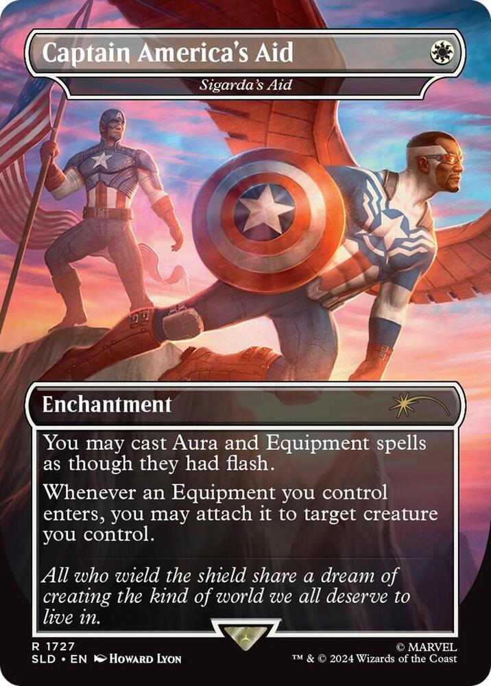 Captain America's Aid - Sigarda's Aid (Rainbow Foil) (1727) [Secret Lair Drop]