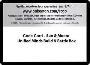 Code Card - Sun & Moon Unified Minds Build & Battle Box [SM Unified Minds]