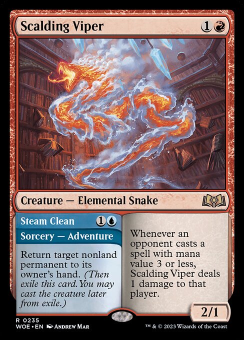 Scalding Viper // Steam Clean (235) [Wilds of Eldraine]