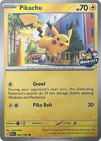 Pikachu (Rain City Showcase) (062/193) [Miscellaneous Cards and Products]