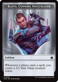 Emblem - Kaito, Cunning Infiltrator // Ninja Doubled-Sided Token (24 // 12) [Foundations]
