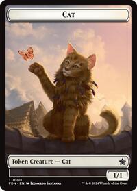 Cat (0001) // Cat (0002) Doubled-Sided Token (1 // 2) [Foundations]