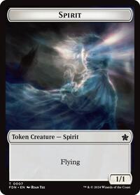 Spirit // Cat (0001) Doubled-Sided Token (1 // 7) [Foundations]