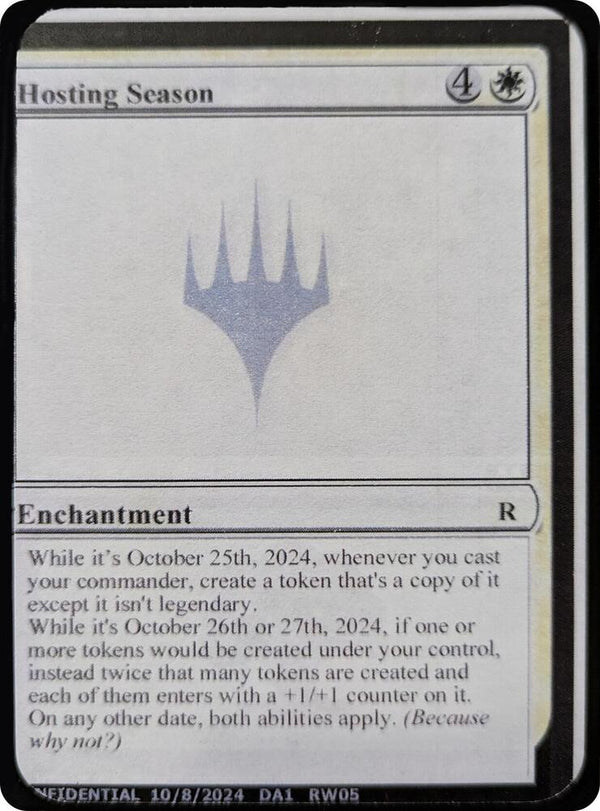 Hosting Season [Un-Known Event Playtest Cards]