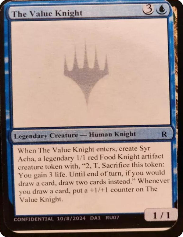 The Value Knight [Un-Known Event Playtest Cards]