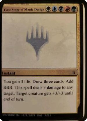 First Stage of Magic Design [Un-Known Event Playtest Cards]