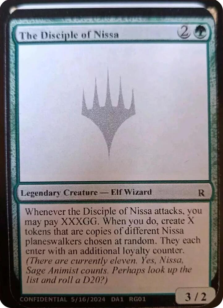 The Disciple of Nissa [Un-Known Event Playtest Cards]