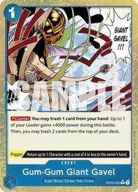 Gum-Gum Giant Gavel (Textured Foil) (OP03-055) [Premium Booster -The Best-]
