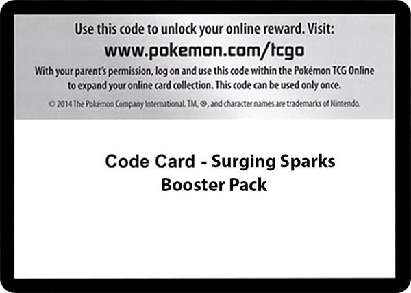 Code Card - Surging Sparks Booster Pack [SV08 Surging Sparks]