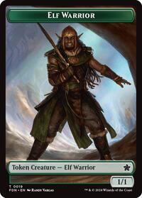 Elf Warrior // Rat (0030) Double-Sided Token (19 // 30) [Foundations]