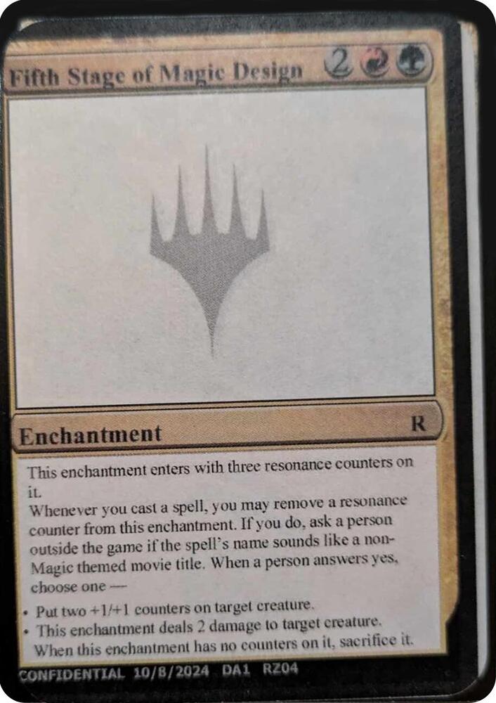 Fifth Stage of Magic Design [Un-Known Event Playtest Cards]