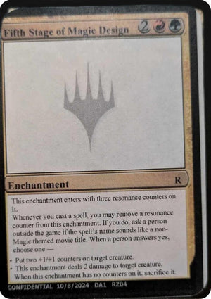 Fifth Stage of Magic Design [Un-Known Event Playtest Cards]
