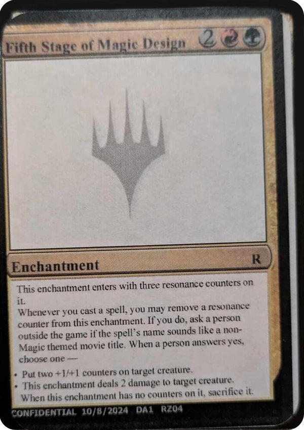 Fifth Stage of Magic Design [Un-Known Event Playtest Cards]