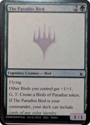 The Paradise Bird [Un-Known Event Playtest Cards]