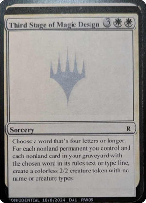 Third Stage of Magic Design [Un-Known Event Playtest Cards]