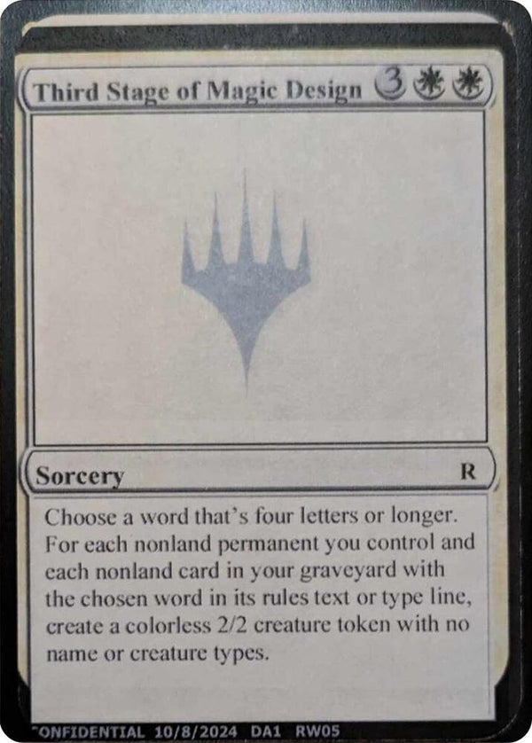 Third Stage of Magic Design [Un-Known Event Playtest Cards]