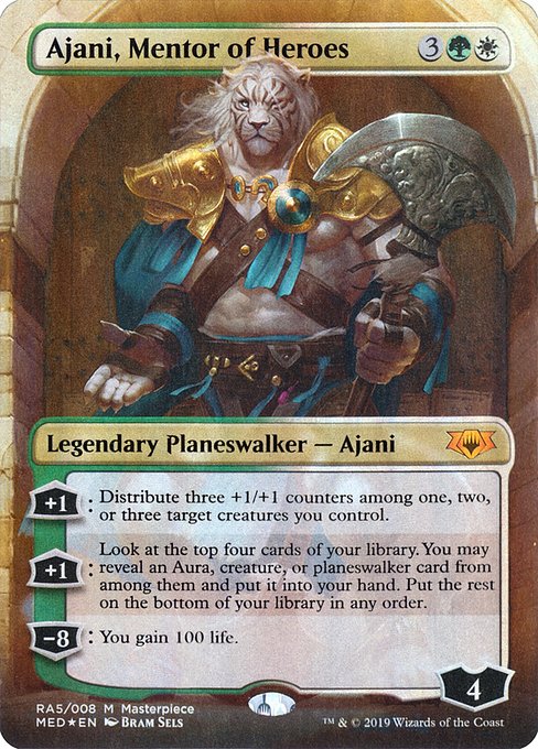Ajani, Mentor of Heroes (RA5) [Mythic Edition] [Borderless]