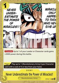 Never Underestimate the Power of Miracles!! (OP09-116) [Emperors in the New World]