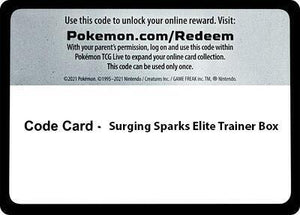 Code Card - Surging Spark Elite Trainer Box [SV08 Surging Sparks]