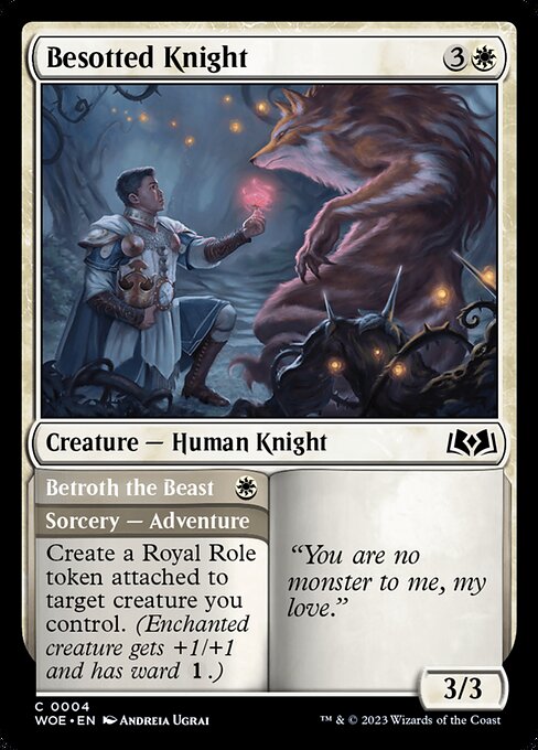 Besotted Knight // Betroth the Beast (4) [Wilds of Eldraine]
