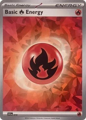 Basic Fire Energy (Cracked Ice Holo) (010) [SV07 Stellar Crown]
