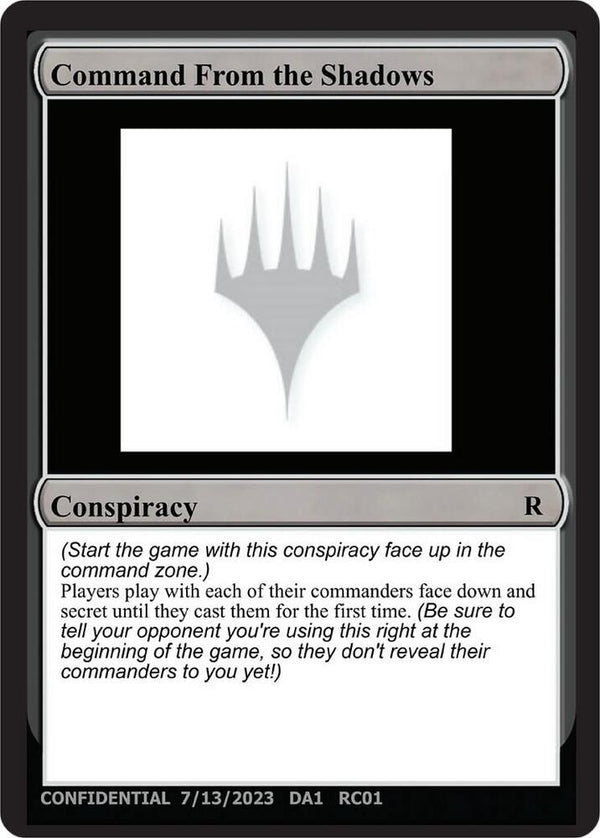 Command From the Shadows [Un-Known Event Playtest Cards]