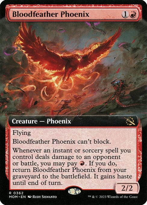 Bloodfeather Phoenix (362) [March of the Machine] [Extended Art]