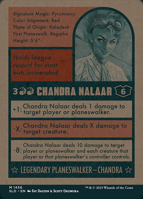 Chandra Nalaar // Chandra Nalaar (1456) [Secret Lair Drop] [Full Art, Borderless] Reverse