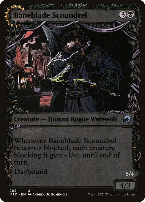 Baneblade Scoundrel // Baneclaw Marauder (289) [Innistrad: Midnight Hunt] [Showcase]