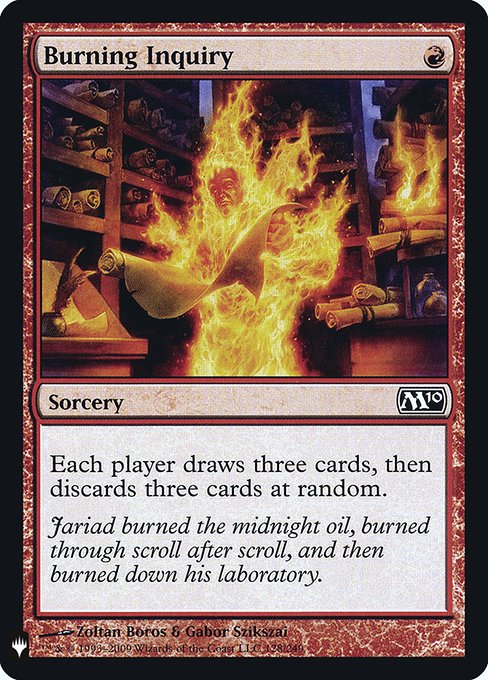 Burning Inquiry (M10-128) [The List]