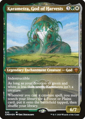 Karametra, God of Harvests (522) [Commander Legends] [Etched]